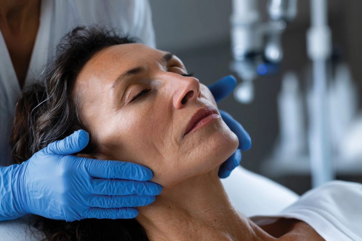 Patient Preparing for Non lLaser Skin Resurfacing in Atlanta GA at Inspire Wellness & Aesthetics